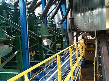 Six 5-Deck Stack Sizers replaced existing hydrocyclones